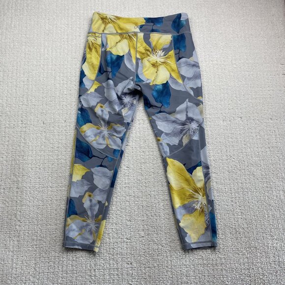 Calia by Carrie Underwood Energize Legging Sz L Blue/yellow Floral AOP Yoga Run - Picture 11 of 15